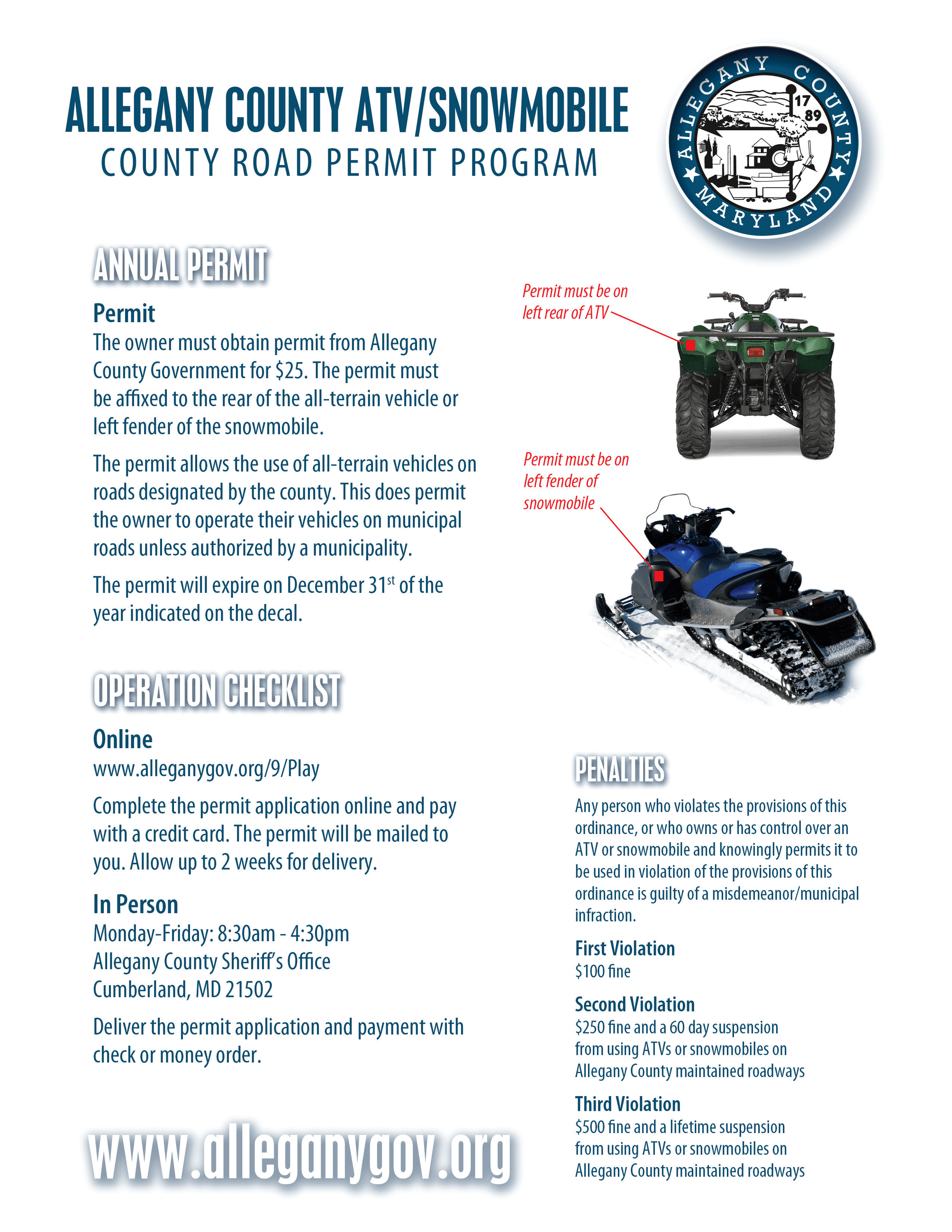 ATV Snowmobile Brochure Page 2