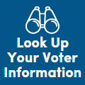 Look Up Voter Info Button - Blue