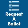 Request A Ballot Button - Blue