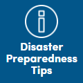 Disaster Preparedness Button - Blue